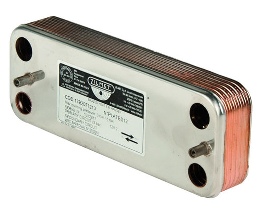 SCAMBIATORE SALDOBRASATO PER CALDAIA MURALE PIASTRE 12   ZILMET SPA