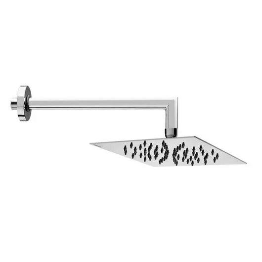 BRACCIO CON SOFFIONE QUADRATO IN OTTONE CROMATO MODELLO TWIGGY 200X200 MONOGETTO   BOSSINI SRL