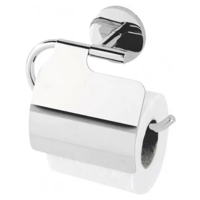 PORTAROTOLO IN ACCIAIO CROMATO MODELLO BORA DIM. CM(LXP):19,5X5  CROMO   Idroweb