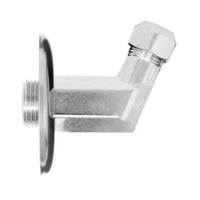 CURVETTA SOTTOLAVABO IN OTTONE CROMATO CON ROSETTA A 45  ° M 1/2  EE ¸10 MM   PETTINAROLI