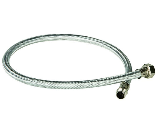 FLESSIBILE INOX PER ALIMENTATORE D'ARIA M.1/2 F.3/4 CM 100