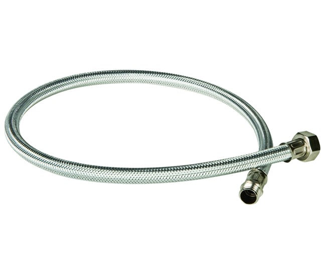 FLESSIBILE INOX PER ALIMENTATORE D'ARIA M.1/2 F.3/4 CM 100