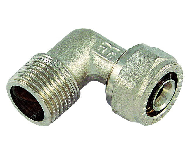 RACCORDO CURVO MASCHIO PER TUBO MULTISTRATO MODELLO AL-COBRAPEX 1/2 ø16   TIEMME RACCORDERIE SPA