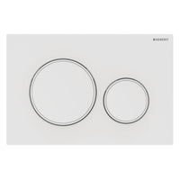 PLACCA 2 TASTI MODELLO SIGMA 20 BIANCO OPACO/BIANCO/BIANCO OPACO   GEBERIT