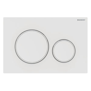 PLACCA 2 TASTI MODELLO SIGMA 20 BIANCO OPACO/BIANCO/BIANCO OPACO   GEBERIT