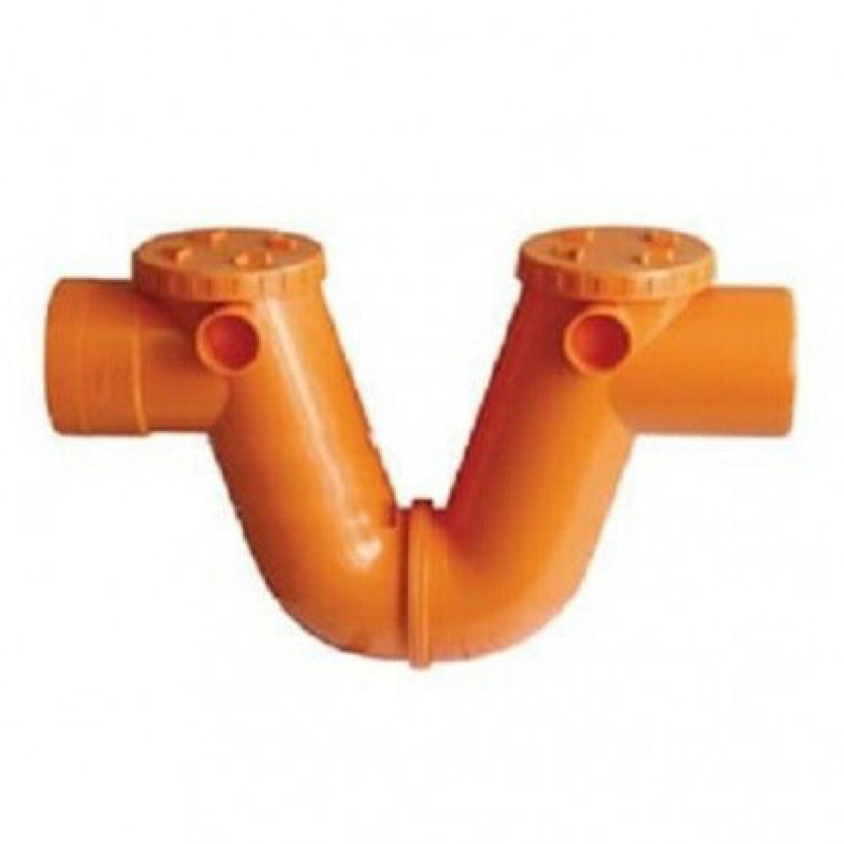 Sifone a-n arancio in pvc ad incollaggio  ø 100