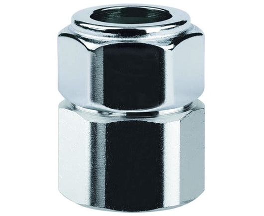 PROLUNGA FILETTATA IN OTTONE CROMATA CON CALOTTA M 24x19  ø18   ARTECLIMA S.R.L.