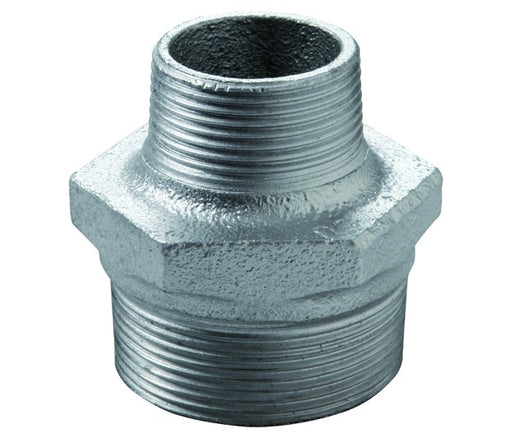 RACCORDO RIDOTTO MASCHIO IN GHISA MALLEABILE ZINCATO 2x11/2   GEORG FISHER