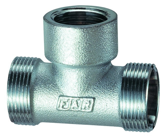 RACCORDO A T FEMMINA IN OTTONE CROMATO 1/2 M 24X19   FAR RUBINETTERIE