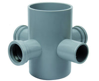 Pozzetto a pavimento alto 4 vie innesto in pp  ?100 h= 17cm   Idroweb