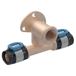 GOMITO DI ALLACCIAMENTO A T 90  ° FLOWFIT DISASSATO PER MULTISTRATO A PRESSARE 1/2 -  EE ¸20MM - PROFONDIT EE' 36MM   GEBERIT