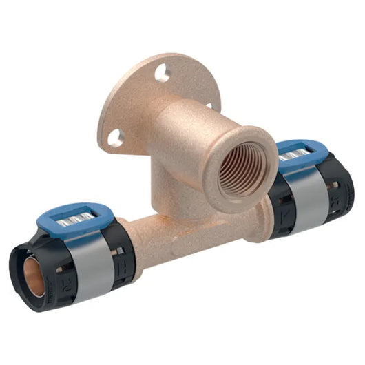 GOMITO DI ALLACCIAMENTO A T 90  ° FLOWFIT DISASSATO PER MULTISTRATO A PRESSARE 1/2 -  EE ¸20MM - PROFONDIT EE' 36MM   GEBERIT