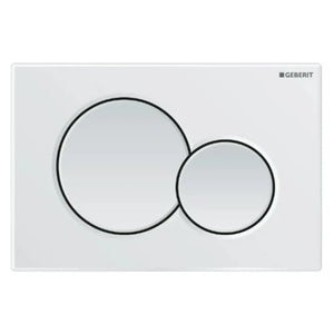 PLACCA 2 TASTI MODELLO SIGMA 01 BIANCA   GEBERIT