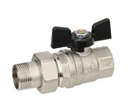 VALVOLA ARRESTO A SFERA IN OTTONE CON FARFALLA A BOCCHETTONE 1/2   VALVOSANITARIA BUGATTI S.P.A.