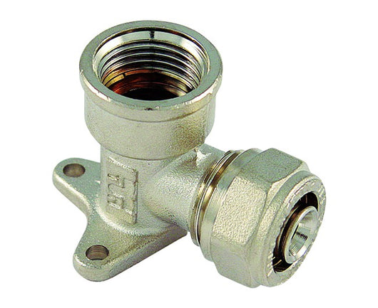 RACCORDO CURVO FEMMINA FLANGIATO PER TUBO MULTISTRATO MODELLO AL-COBRAPEX 3/4 ø20   TIEMME RACCORDERIE SPA