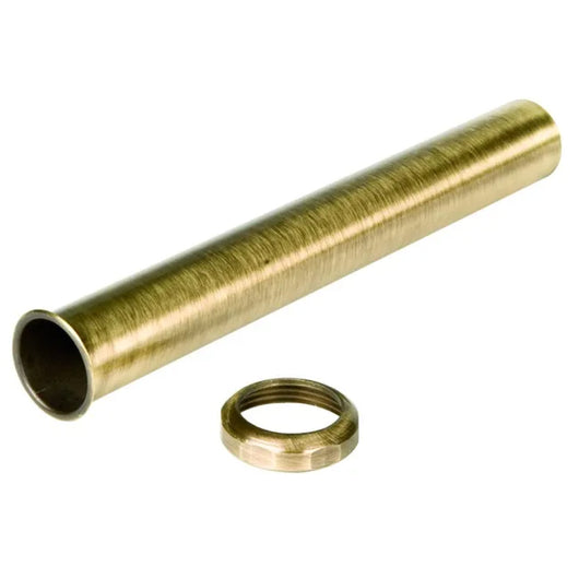 TUBO CON CARTELLA E DADO IN OTTONE COLORATO ø32x300 BRONZATO   PORTA & BINI RUBINETTERIE SNC