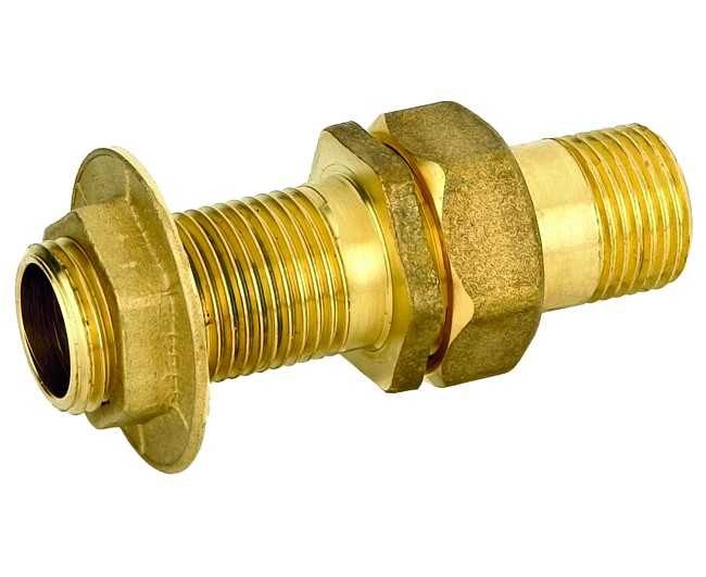 RACCORDO DRITTO 3 PEZZI MASCHIO IN OTTONE GIALLO PER SERBATOIO SERIE 1700 11/4    PETTINAROLI