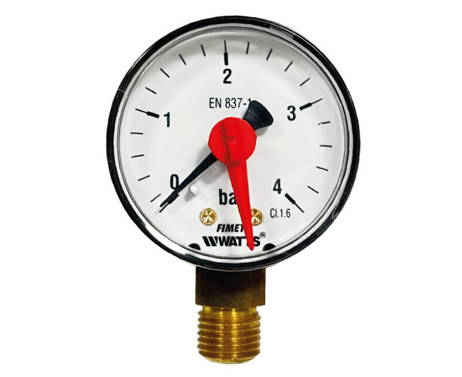 MANOMETRO GAS QUADRANTE A SECCO 1/4  0-4 BAR   WATTS INDUSTRIES ITALIA S.R.L.