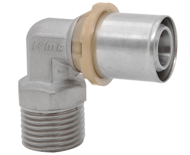 RACCORDO CURVO MASCHIO PER TUBO MULTISTRATO A PRESSARE MODELLO SEMPITER 3/4 Ø20X2   ICMA  S.P.A.