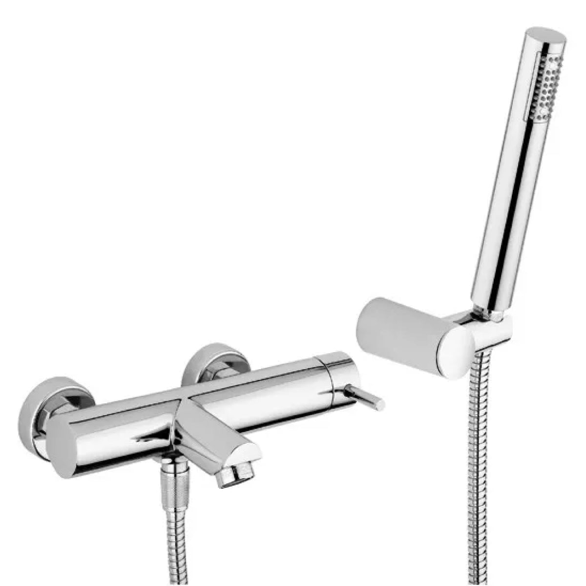 Rubinetto miscelatore monocomando vasca esterno con doccia serie stick  Attacco duplex e flessibile mt 1,5  Rubinetteria paffoni spa