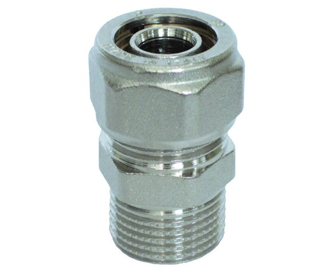 RACCORDO DIRITTO MASCHIO PER TUBO MULTISTRATO COMPLETO DI KIT 1 ø26   PETTINAROLI