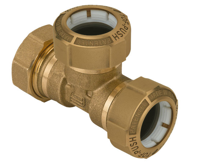 RACCORDO IN OTTONE A TEE TOF-PUSH ø20   EFFEBI S.P.A.