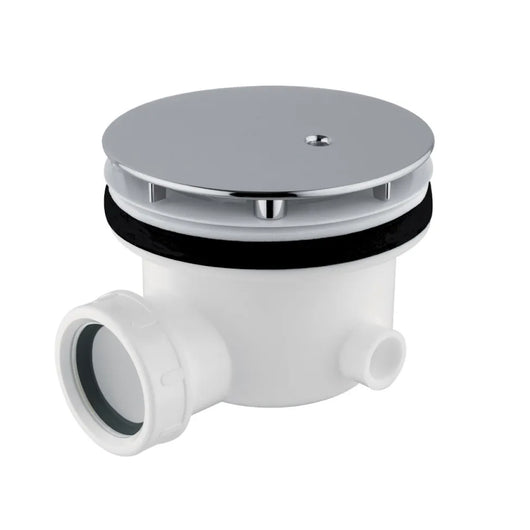 PILETTA SIFONATA IN ABS CON TAPPO CROMATO PER PIATTO DOCCIA ø110   TAPPO CROMO   C.G.S. SRL