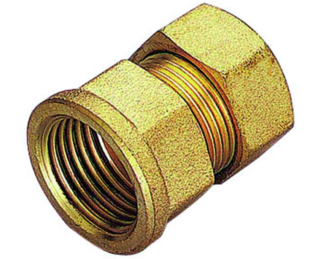 RACCORDO DIRITTO FEMMINA CON TENUTA O-RING PER TUBO RAME MODELLO 1300 3/8 ø10   TIEMME RACCORDERIE SPA