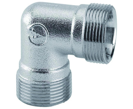 RACCORDO CURVO INTERMEDIO IN OTTONE CROMATO M 24x19   ARTECLIMA S.R.L.