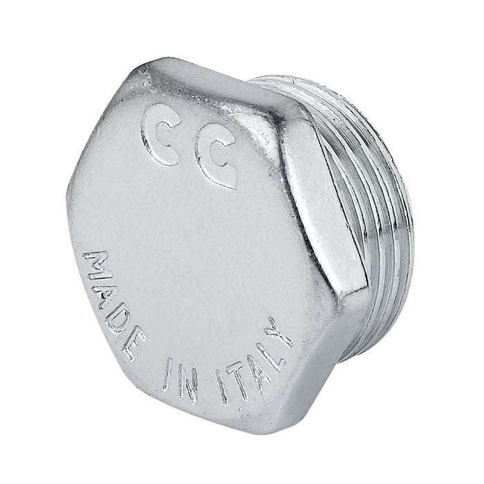 TAPPO MASCHIO IN OTTONE CROMATO SERIE 1500 1   PETTINAROLI