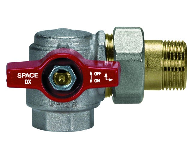 VALVOLA A SFERA A SQUADRA IN OTTONE VERSO DESTRO MODELLO SPACE 1/2   EFFEBI S.P.A.