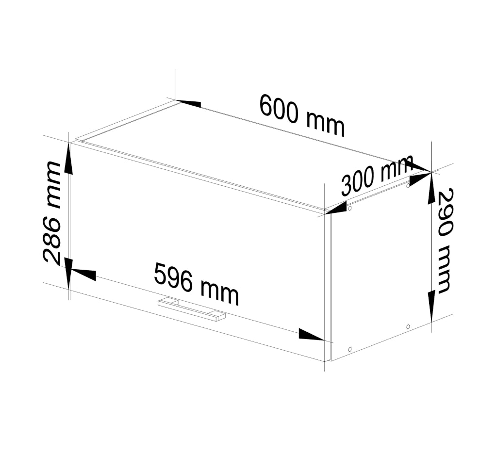 Mobile da cucina pensile sottopensile sistema AKORD OLIWIA Bianco 60 cm 1 anta 60x30x29 cm