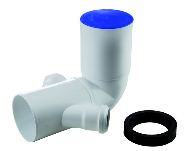 CURVA WC PROLUNGATA AD INNESTO IN PP CON 2 ATTACCHI ORIENTABILI SERIE ED TECH ø90/50/50   WAVIN ITALIA S.P.A.