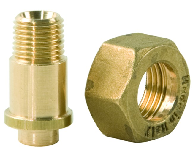 RACCORDO CON DADO PER REGOLATORE GAS GPL M 1/4 F 20   EUROGAS Snc