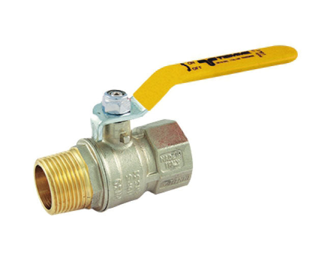 VALVOLA ARRESTO A SFERA IN OTTONE CON LEVA PER GAS MASCHIO FEMMINA 3/4   TIEMME RACCORDERIE SPA