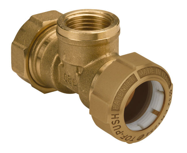RACCORDO IN OTTONE A TEE FEMMINA TOF-PUSH ø25X3/4Xø25   EFFEBI S.P.A.