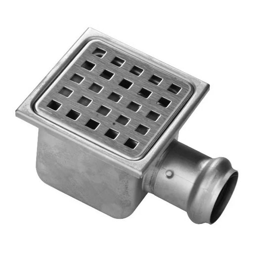 PILETTA IN ACCIAIO INOX 304 105x105 MM USC. ORIZZONTALE ø40   GEBO ITALIA Srl