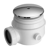 PILETTA SIFONATA IN ABS CON TAPPO CROMATO PER PIATTO DOCCIA ø90  TAPPO CROMO   C.G.S. SRL