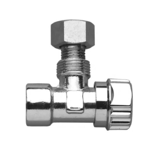 RUBINETTO IN OTTONE CROMATO PER CASSETTA WC 3/8   R T M SRL