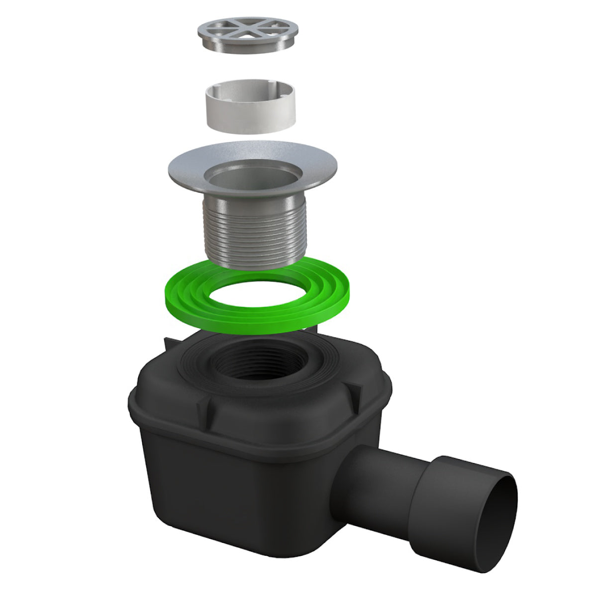 PILETTA SIFONATA IN PEHD PER PIATTO DOCCIA CON SCARICO LISCIO MODELLO SPLASH Ø80   BONOMINI S.R.L.