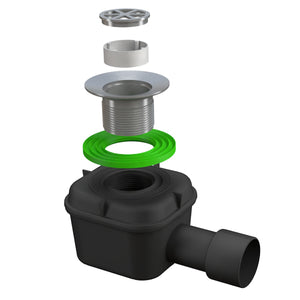 PILETTA SIFONATA IN PEHD PER PIATTO DOCCIA CON SCARICO LISCIO MODELLO SPLASH Ø80   BONOMINI S.R.L.