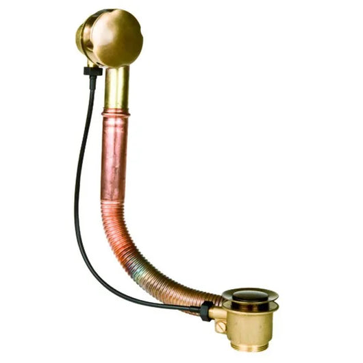 COLONNA SCARICO VASCA AUTOMATICO IN OTTONE COLORATA BRONZATA   PORTA & BINI RUBINETTERIE SNC