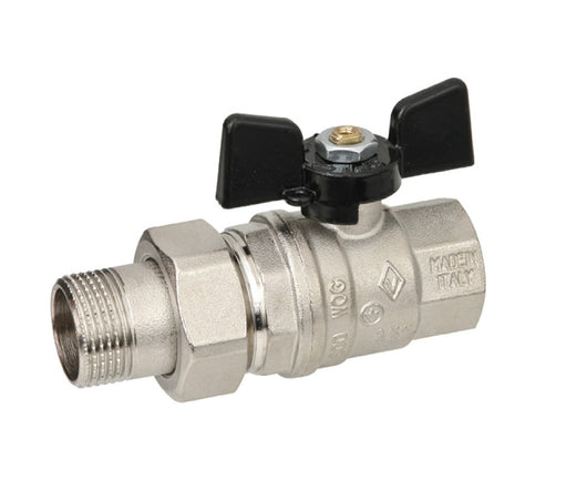 VALVOLA ARRESTO A SFERA IN OTTONE CON FARFALLA A BOCCHETTONE 3/4   VALVOSANITARIA BUGATTI S.P.A.