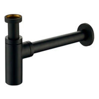 SIFONE TONDO IN OTTONE NERO OPACO MODELLO VISUAL 11/4 X 32MM Idroweb