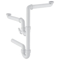 SIFONE 2 VIE SENZA PILETTA ATTACCO LAVASTOVIGLIE PER LAVELLO IN ACCIAIO 11/2X40   GEBERIT