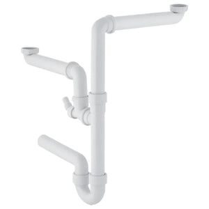 SIFONE 2 VIE SENZA PILETTA ATTACCO LAVASTOVIGLIE PER LAVELLO IN ACCIAIO 11/2X40   GEBERIT