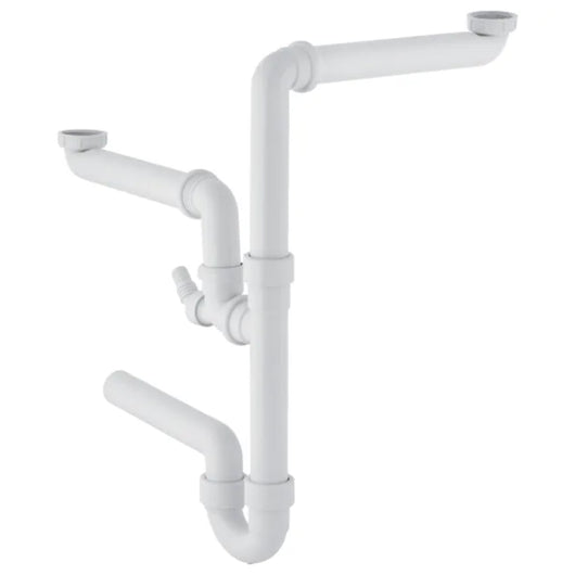 SIFONE 2 VIE SENZA PILETTA ATTACCO LAVASTOVIGLIE PER LAVELLO IN ACCIAIO 11/2X40   GEBERIT