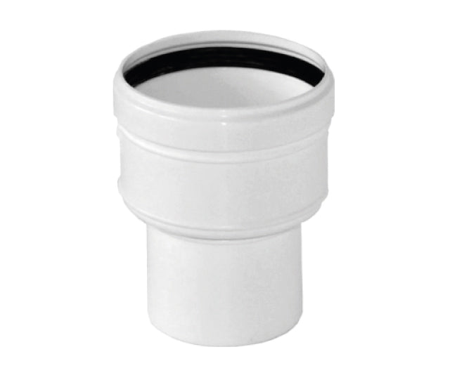 AUMENTO ECCENTRICO MONOPARETE PER CONDESAZIONE ø80 FEMMINA / ø60 MASCHIO