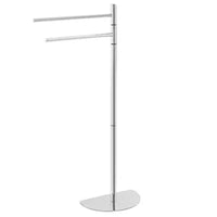 PIANTANA PORTASCIUGAMANI SALVASPAZIO IN ACCIAIO CROMATO DIM. CM(LXPXH):26X16X81  CROMATO   Idroweb