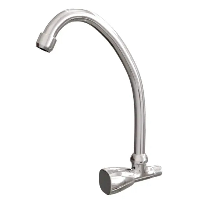 RUBINETTO MONOFORO LAVELLO A MURO CON BOCCA GIREVOLE 1/2  Idroweb